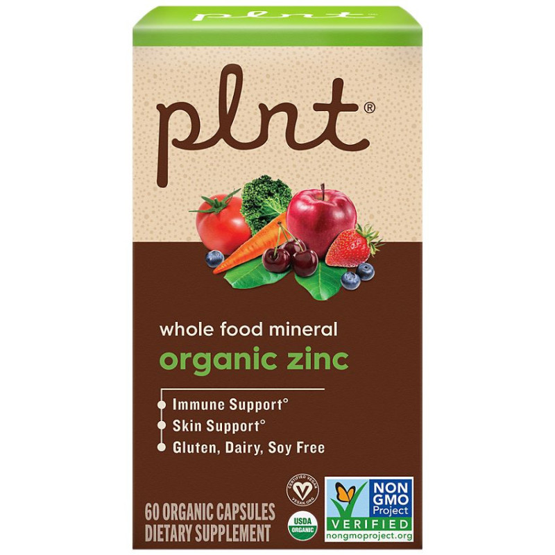 Plnt Organic Zinc Whole Food (60 cap)