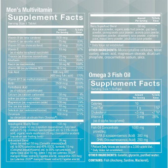 Men's Health Daily Vitamins & Supplements (30 packs)