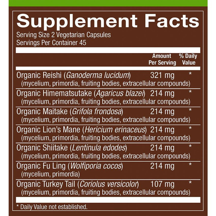 Plnt Mushroom 7 Herbal Formula (90 cap)