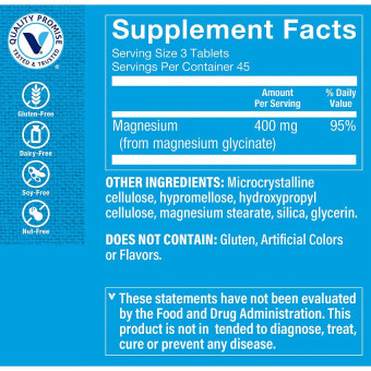 Magnesium Glycinate 400 mg  (135 tab)