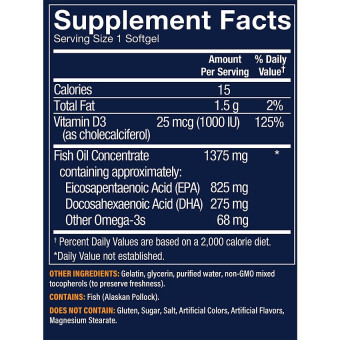 Vthrive Premium Wild Alaskan Fish Oil 1100 mg (60 soft)