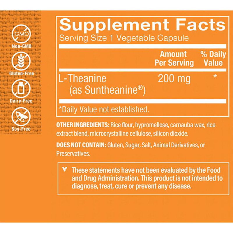 L-Theanine 200 mg (120 Veg Cap)