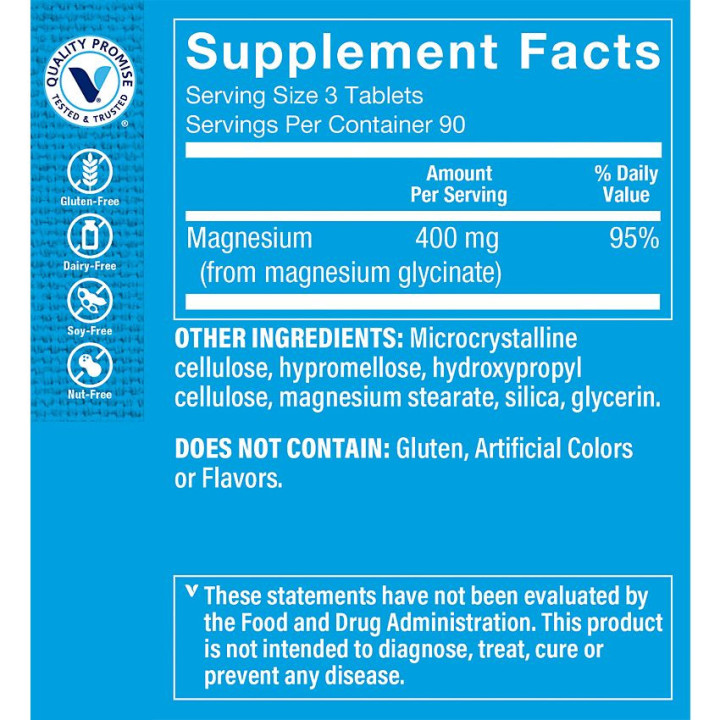 Magnesium Glycinate 400 mg  (270 tab)