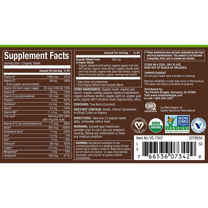 Plnt Organic Men's Multivitamin (60 tab)