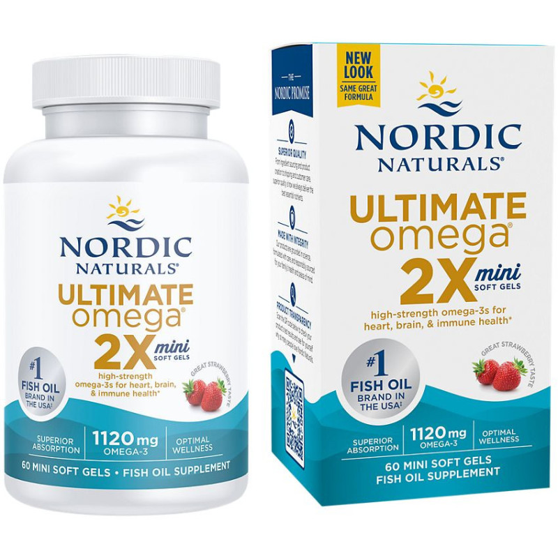 Ultimate Omega Mini Strawberry 1120 mg (60 Soft)