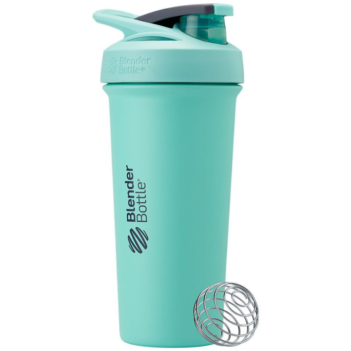 Blender Bottle Strada Bottle w/ Wire Whisk BlenderBall Seafoam (25 fl oz)