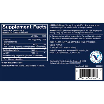 Creatine + HMB Powder Unflavored (30 serv)