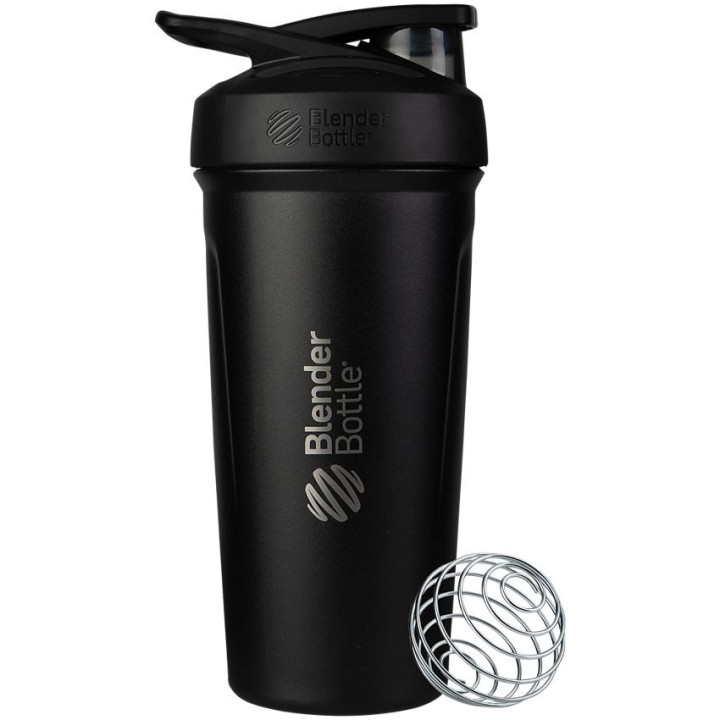 Blender Bottle Strada Tritan Shaker Bottle Black (24 fl oz)