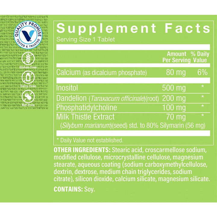 Liver Support w/ Milk Thistle 70 mg (100 tab)