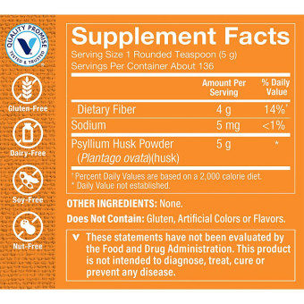 Psyllium Husks Powder (136 serv)