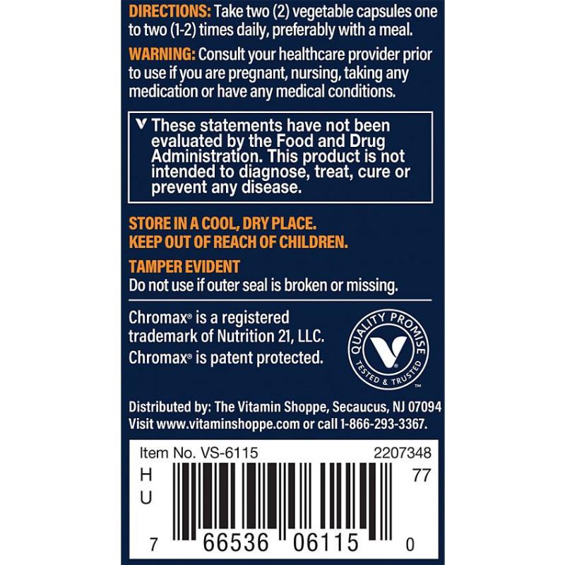 Vthrive Advanced Blood Sugar Support (60 veg cap)