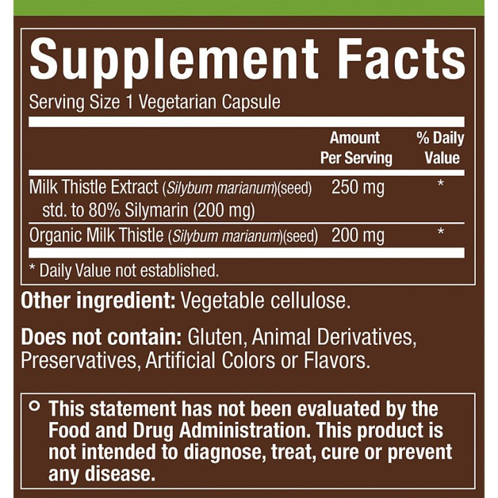 Plnt Milk Thistle 450 mg (90 veg cap)