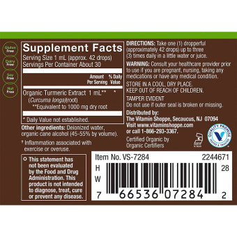 Plnt Organic Liquid Turmeric 1000 mg (1 fl oz)