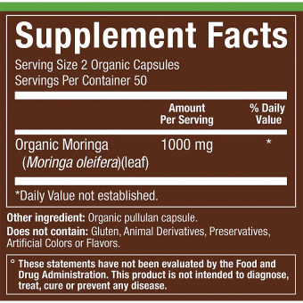 Plnt Organic Moringa 1000 mg (100 cap)