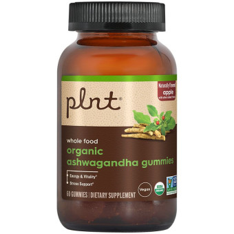 Plnt Organic Ashwagandha Gummies Apple (60 Gummies)