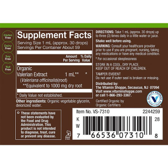 Plnt Organic Liquid Valerian (2 fl oz)