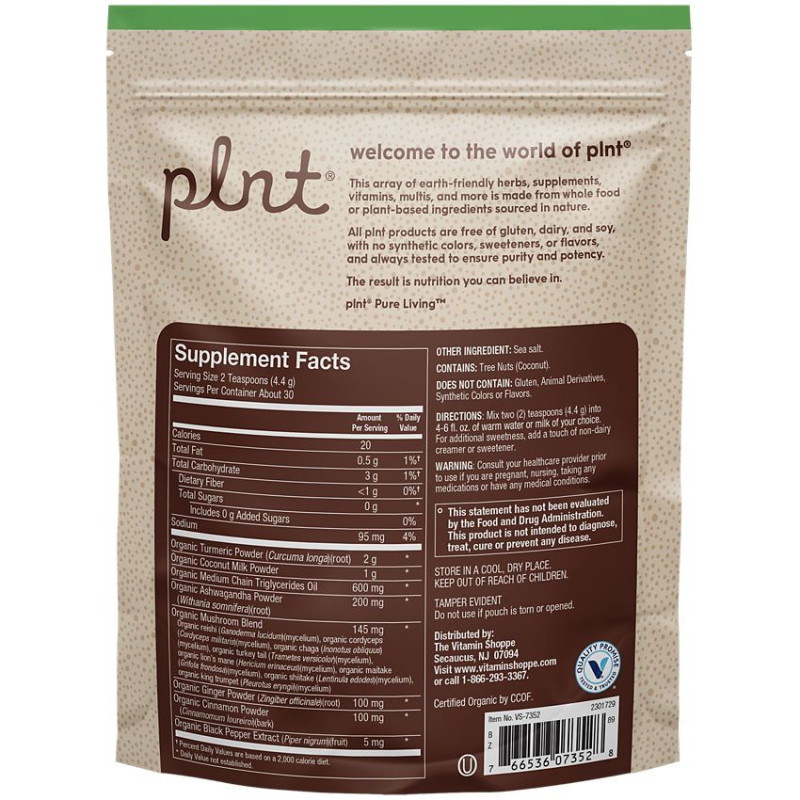 Plnt Organic Golden Milk Powder (30 serv)