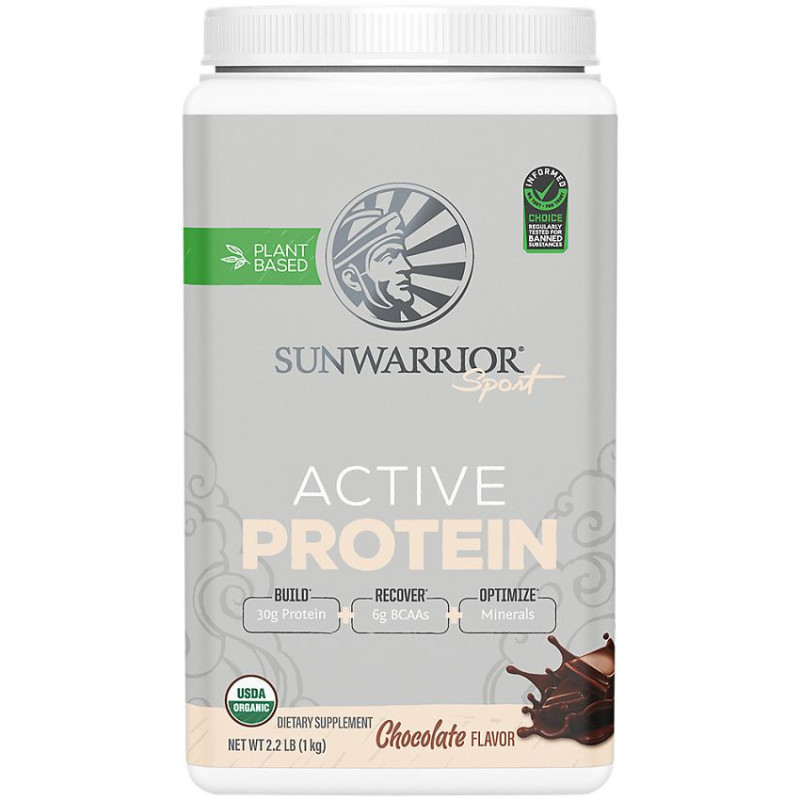 Sunwarrior Plant Based Active Protein Chocolate (20 serv) 2.2 lb