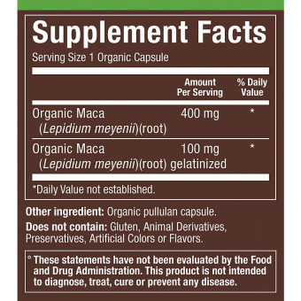 Plnt Organic Maca (120 cap)