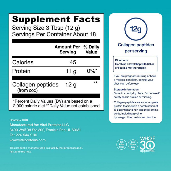 Vital Proteins Marine Collagen 7.8 oz (18 serv)
