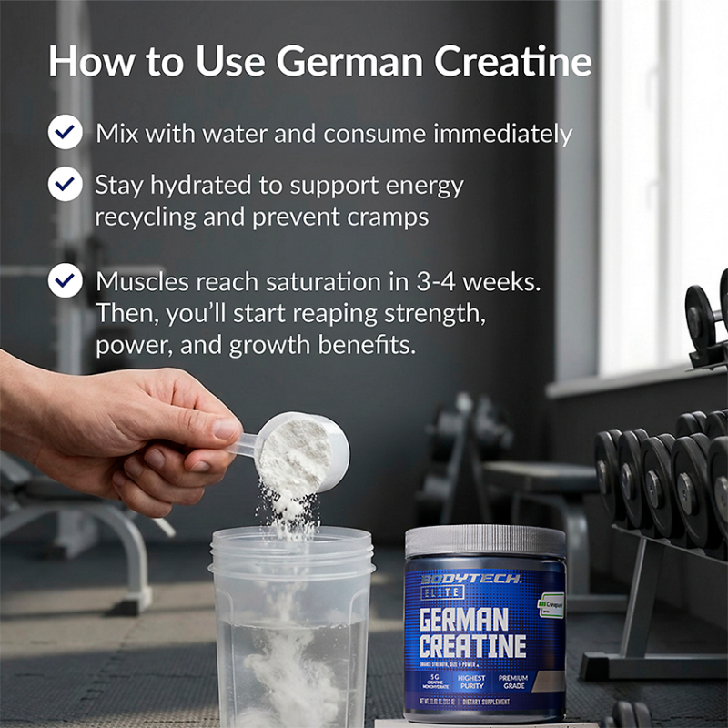German Creatine Unflavored 5 g (60 serv)