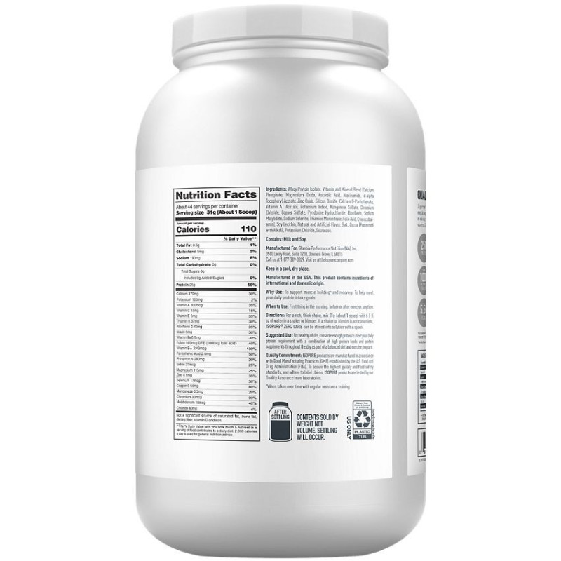 Isopure Zero Carb Cookies & Cream (44 serv) 3 lb