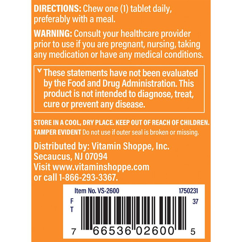 Probiotic Chewable 2 Billones (100 tab)
