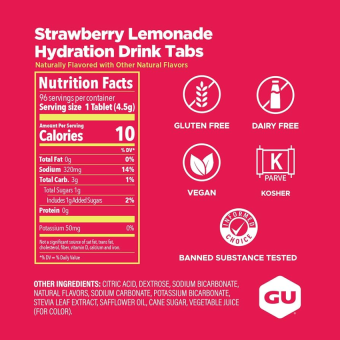Gu Hydration Drink Strawberry Lemonade (12 tab)