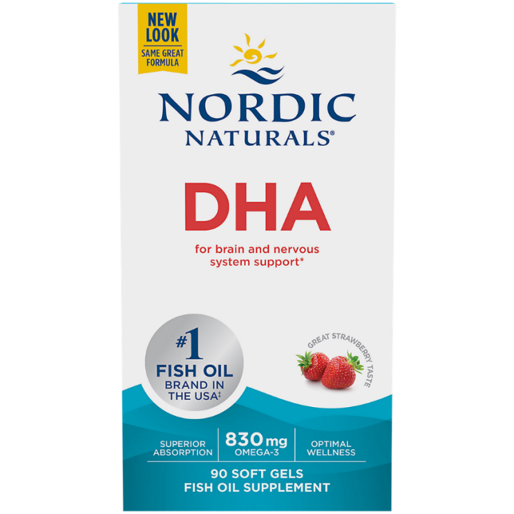 Nordic Naturals DHA 830 mg Strawberry (90 softgels)