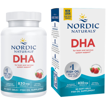 Nordic Naturals DHA 830 mg Strawberry (90 softgels)