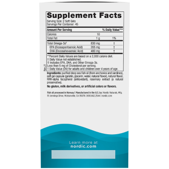 Nordic Naturals DHA 830 mg Strawberry (90 softgels)