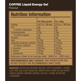 GU Liquid Energy Gel Coffee (1 gel)