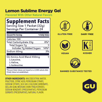 GU Energy Gel Lemon Sublime (1 gel)