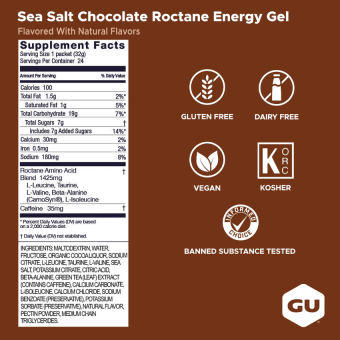 GU Roctane Energy Gel Chocolate Sea Salt (1 gel)