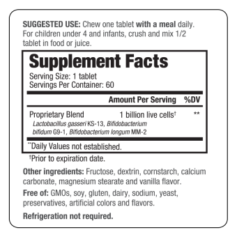 Kids Kyodophilus Probiotic 1 Bill (60 chew tabs)