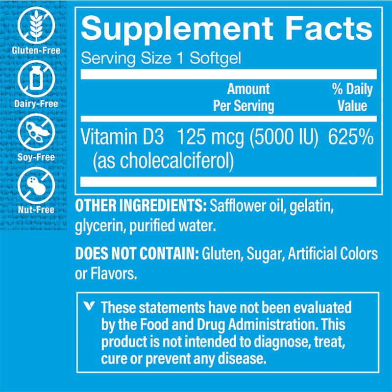 Vitamina D3 5000 UI (100 soft)