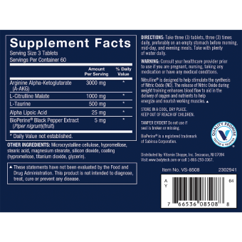 BodyTech Nitrulline  A-AKG 3000 mg (180 Tab)
