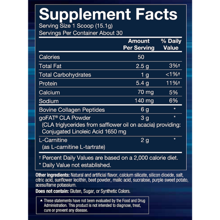 CLA Carnitine Collagen Fruit Punch (30 serv) 15.98 oz
