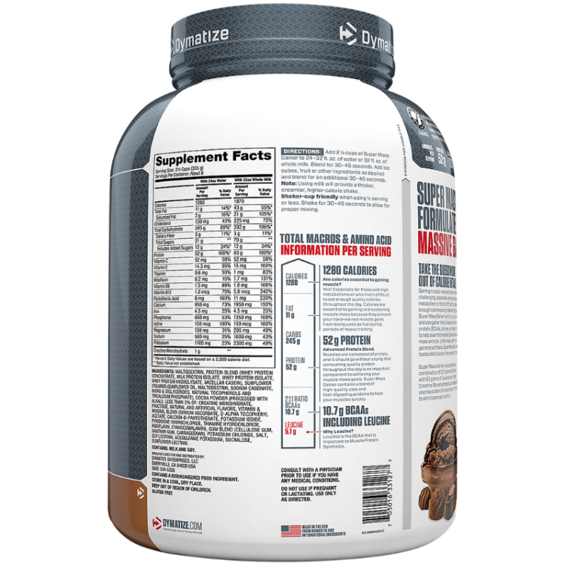 Super Mass Gainer Rich Chocolate (8 serv) 6 lb