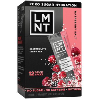 LMNT Electrolyte Drink Mix Raspberry Salt (12 stick packs)