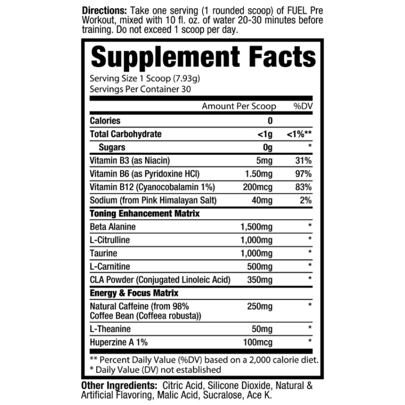 Kiu Performance Fuel Pre-workout Fruit Punch (30 serv)