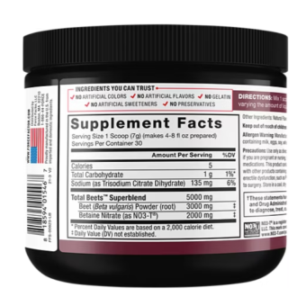 Force Factor Total Beets Original Powder Pomegranate (30 serv)