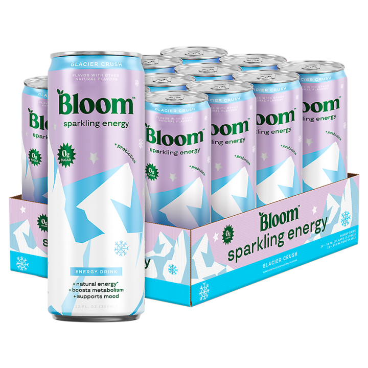 Bloom Sparkling Energy Drink Glacier Crush Limited Edition (12 fl oz)