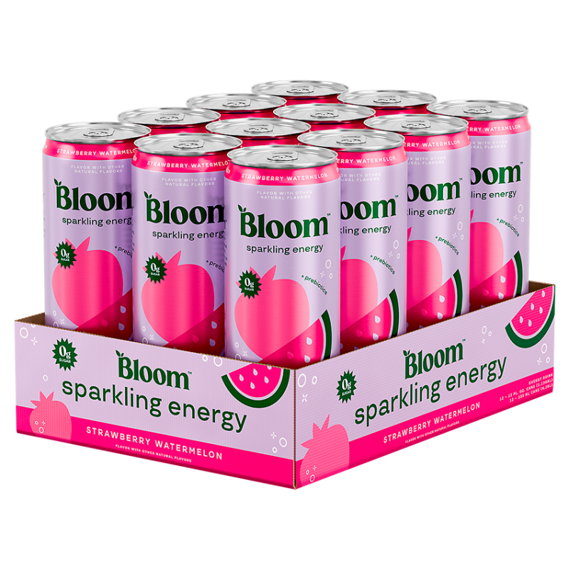 Bloom Sparkling Energy Drink Strawberry Watermelon (12 fl oz)