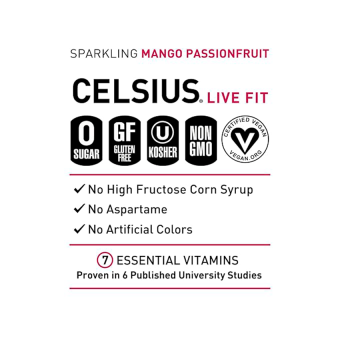 Celsius Sparkling Energy Mango Passionfruit (12 fl oz)
