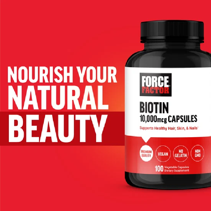 Force Factor Biotin 10000 mcg (100 veg cap)
