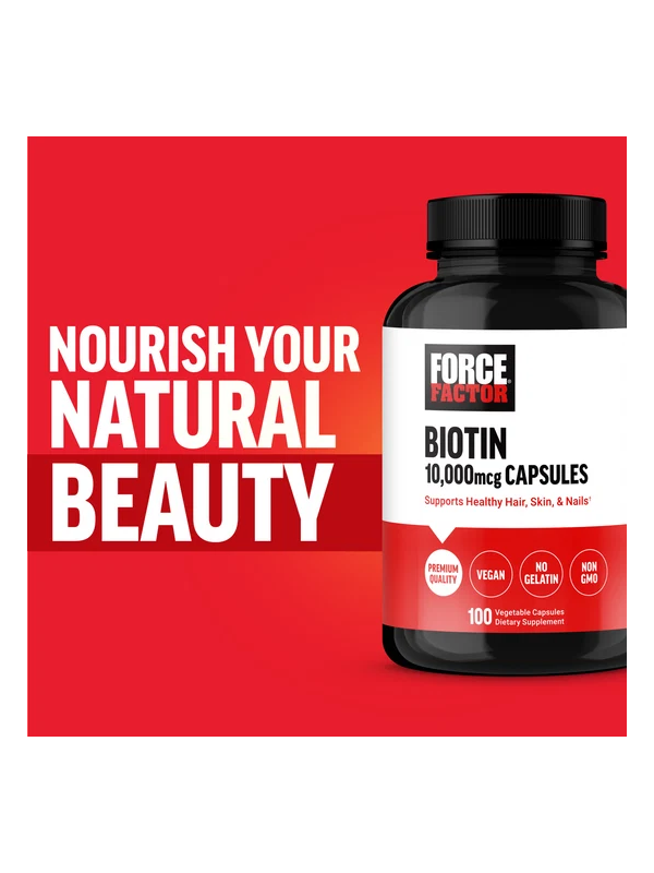 Force Factor Biotin 10000 mcg (100 veg cap)