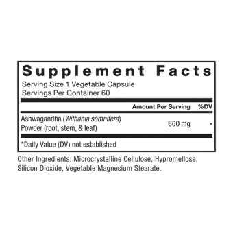 Force Factor Ashwagandha 600mg (60 veg cap)