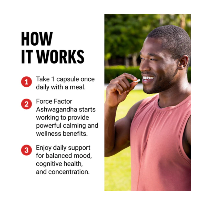 Force Factor Ashwagandha 600mg (60 veg cap)