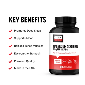 Force Factor Magnesium Glycinate 140 mg (180 veg cap)